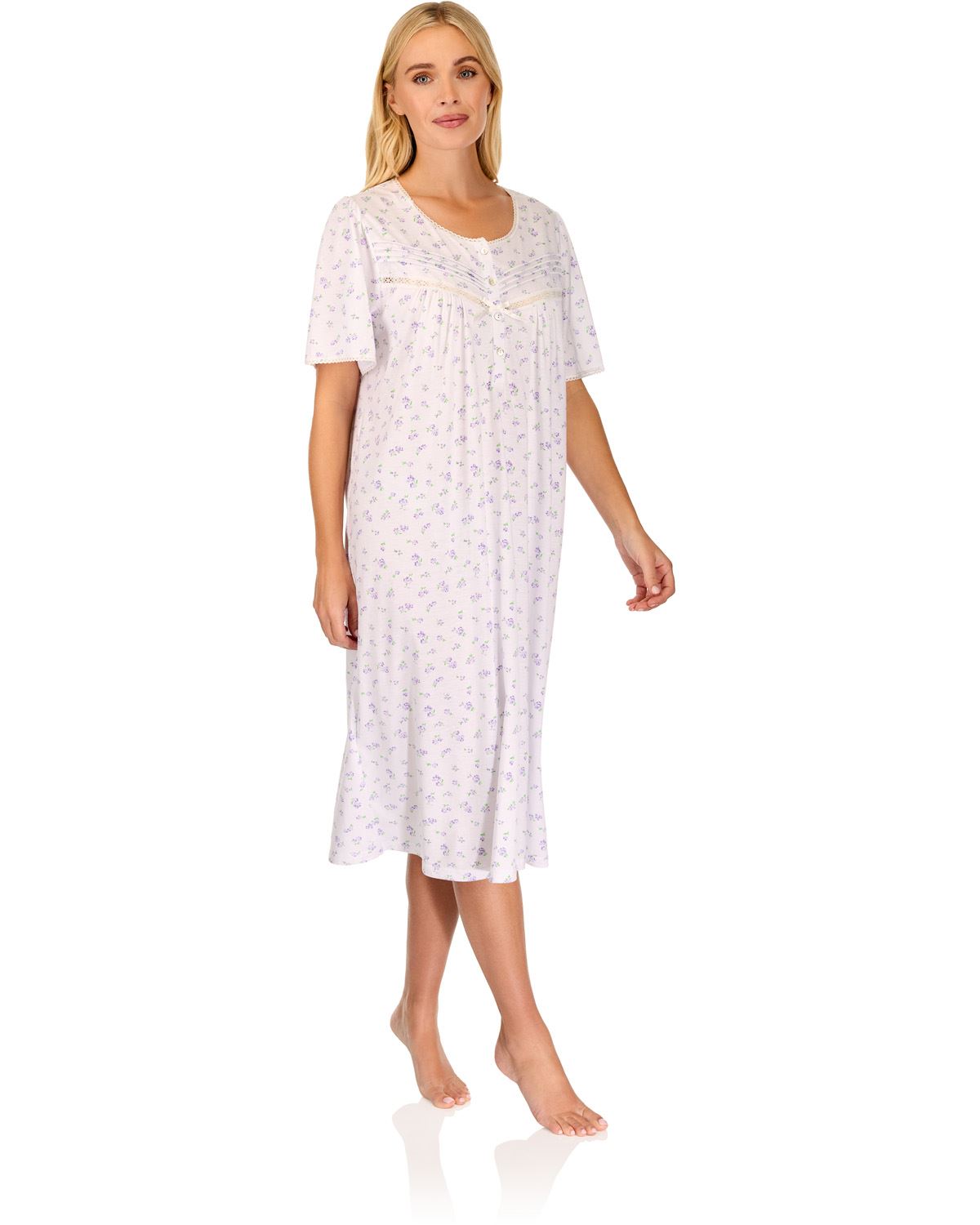 La Marquise Womens 'Vintage Blossoms' Short Sleeve Nightie