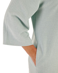 Slenderella Womens Rib Pattern 42" Zip Housecoat