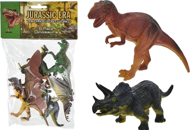6 Mini Dinosaur Toys in Small Bag - Assorted Figures