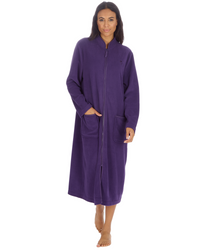Slumber Hut Womens Zip Fleece Dressing Gown