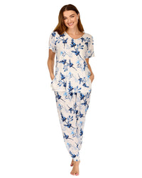 La Marquise Womens 'Berry & Blue' Short Sleeve Pyjamas