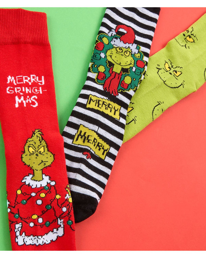 6 Pairs Grinch Christmas Socks