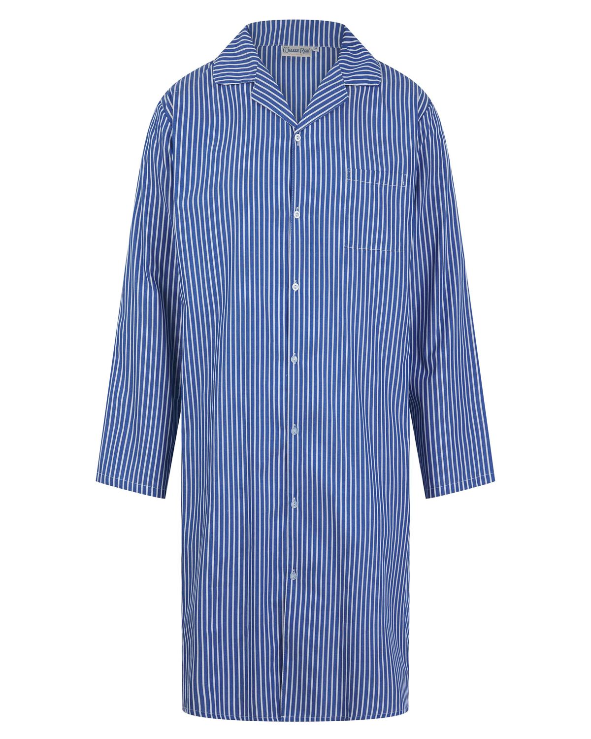 Walker Reid Mens Stripe Button Down Nightshirt