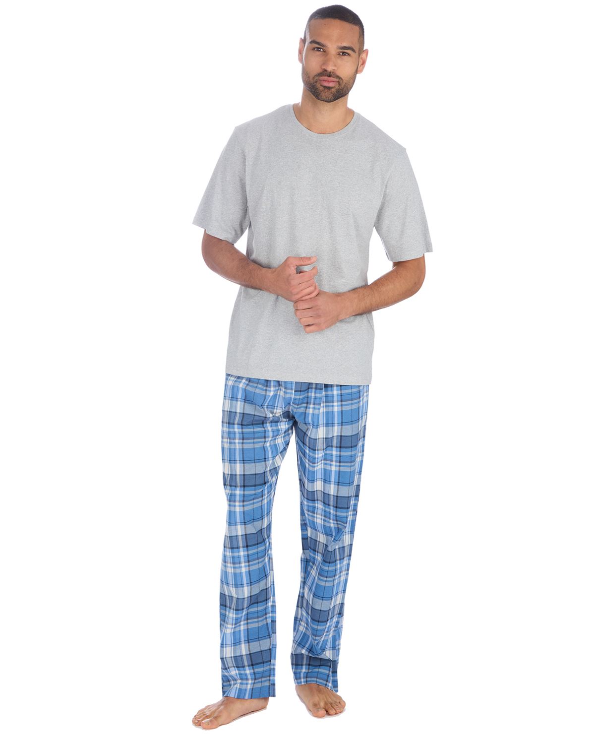 Cargo Bay Mens Short Sleeve Check Pyjamas