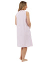 Marlon Womens Coastal Stripe Seersucker 40" Sleeveless Nightie