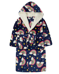 Girls Rainbow Print Dressing Gown