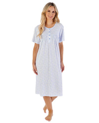 Slenderella Womens 42" Ditsy Floral Jersey Nightdress