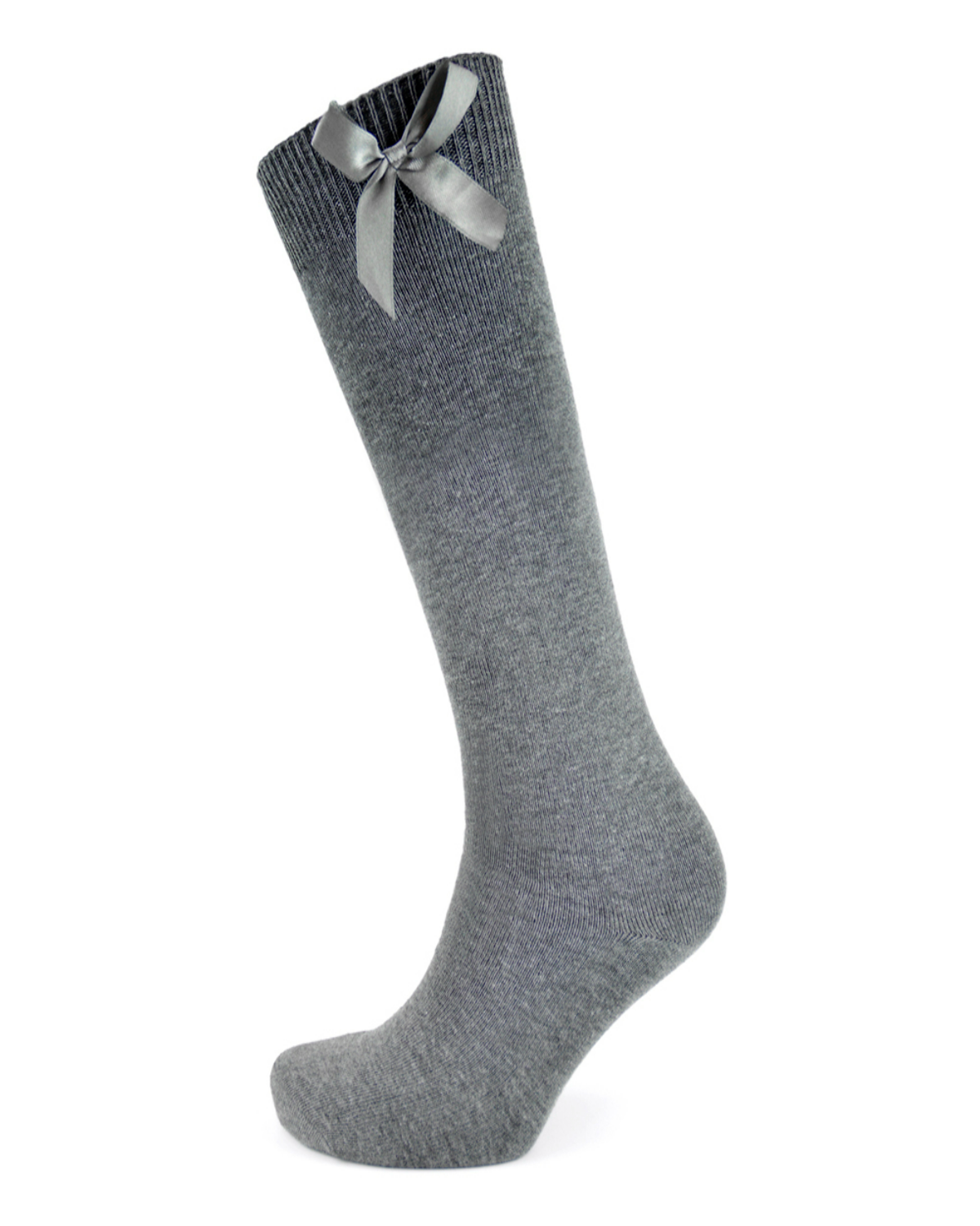 6 Pairs Girls Knee High Satin Bow Socks