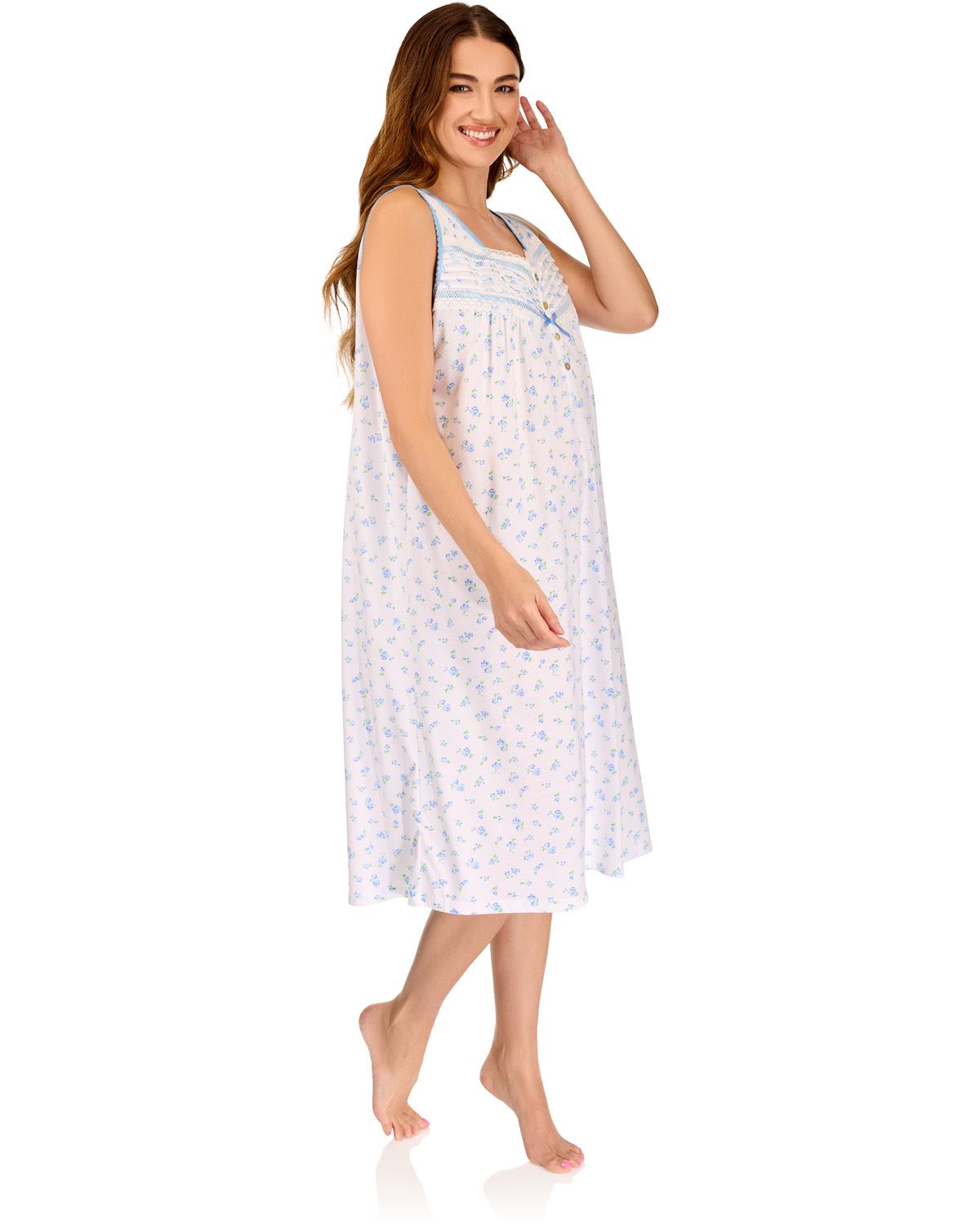 La Marquise Womens 'Vintage Blossoms' Sleeveless Nightie