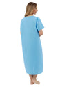 Marlon Womens Linear Floral 45" Short Sleeve Button Nightie