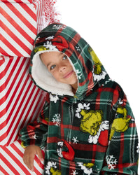 Grinch Matching Family Oversized Fleece Hoodie