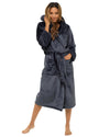 Womens Polished Fleece Cuff Detail Dressing Gown