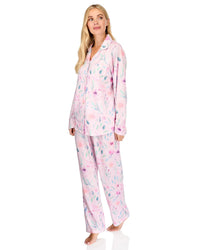 La Marquise Womens 'Watercolours' Long Sleeve Button Pyjamas