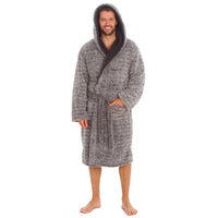 Slumber Hut Mens Sherpa Fleece Dressing Gown