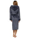 Womens Polished Fleece Cuff Detail Dressing Gown