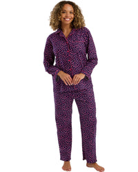 Indigo Sky Womens Bright Animal Wincey Pyjamas