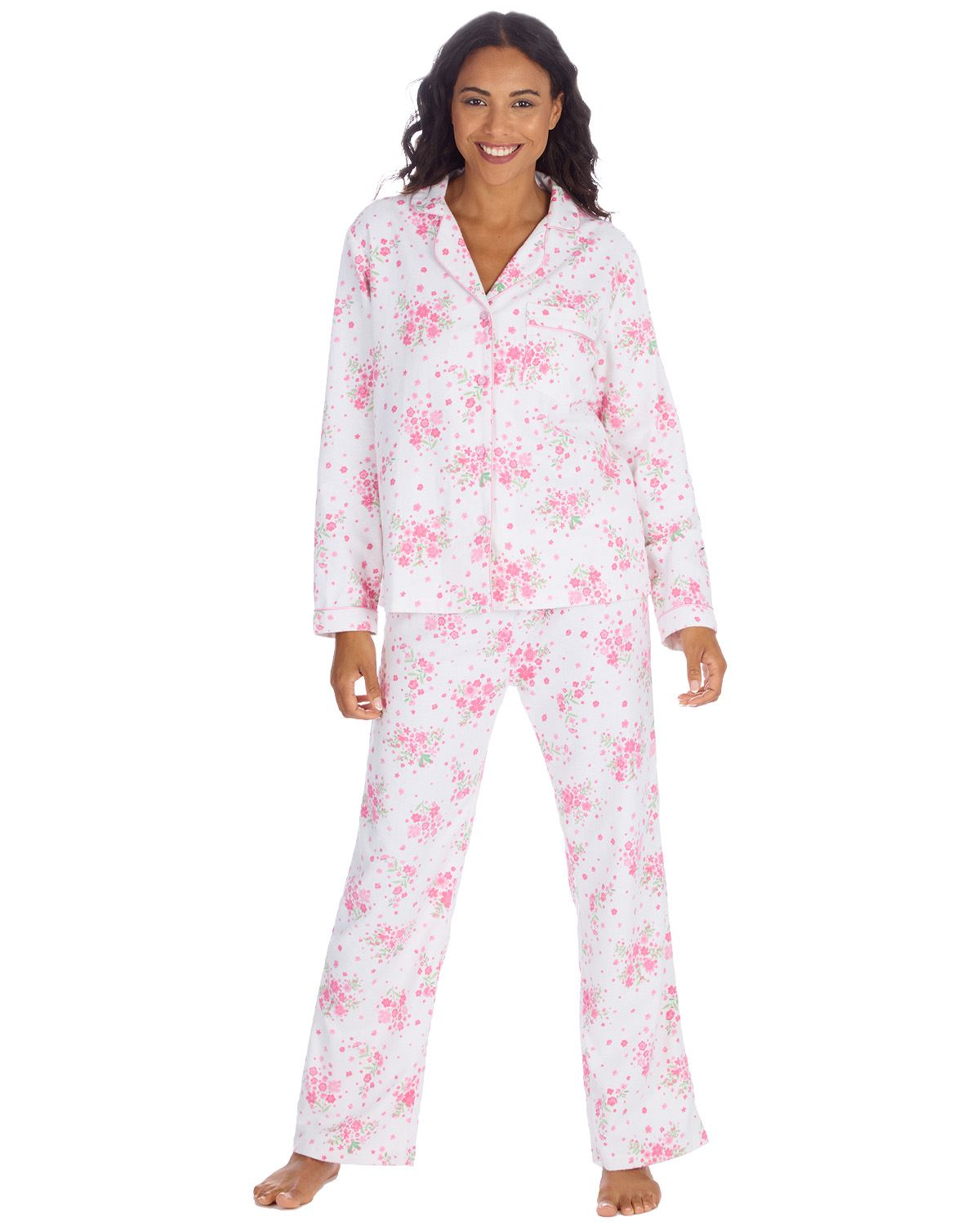 Countess Christie Womens Long Sleeve Floral Cotton Pyjamas
