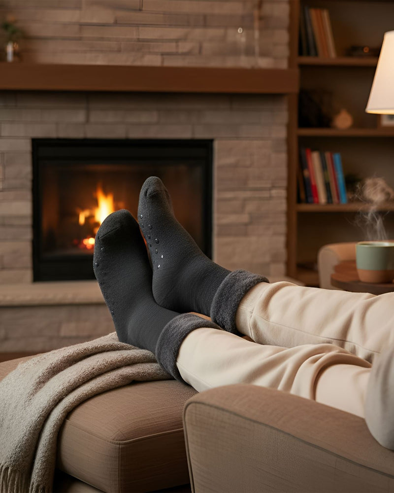 Pierre Roche Mens 3 Pack Cosy Bed Socks