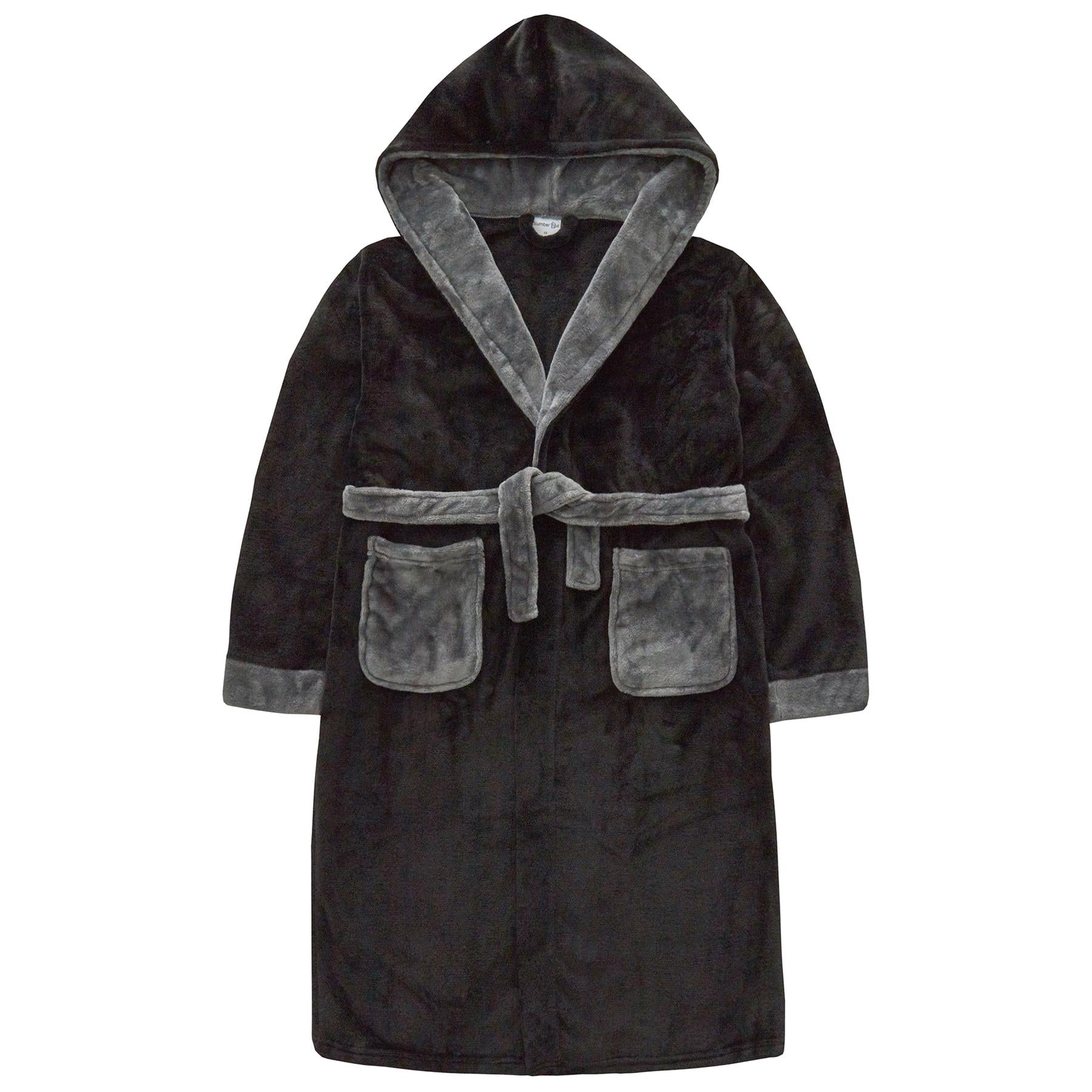 Slumber Hut Boys Contrast Hooded Dressing Gown