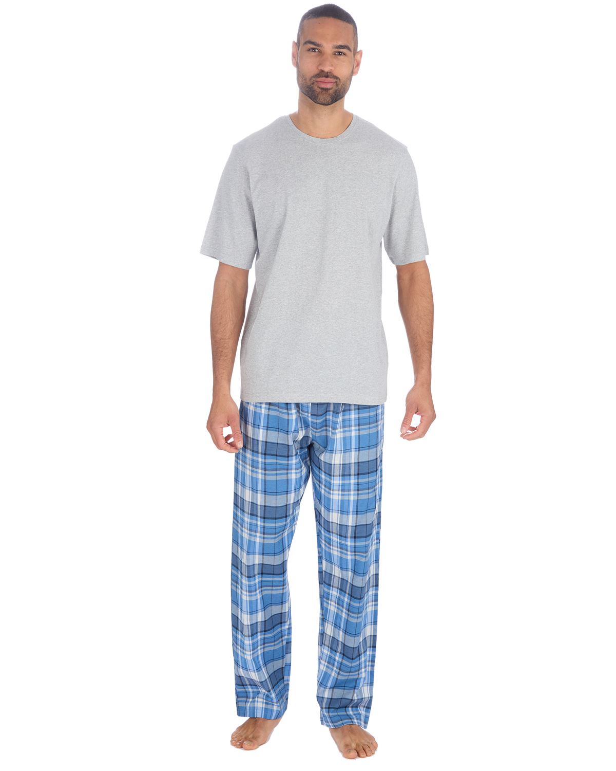 Cargo Bay Mens Short Sleeve Check Pyjamas