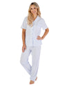 Slenderella Womens Ditsy Floral Tailored Jersey Pyjamas