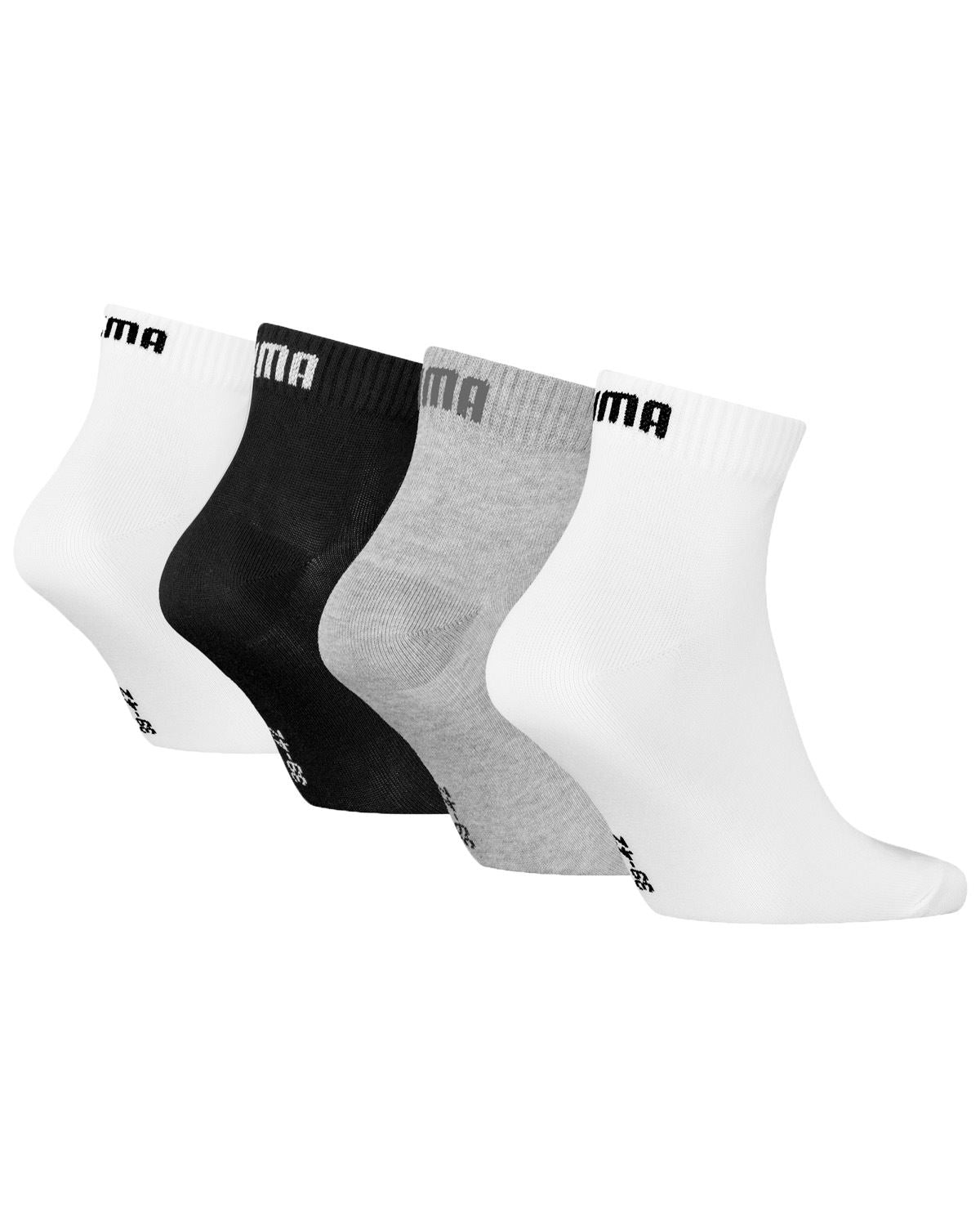 Puma Unisex 4 Pack Quarter Socks