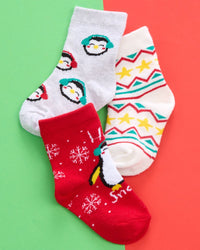 6 Pairs Family Xmas Cotton Rich Socks 44B1030