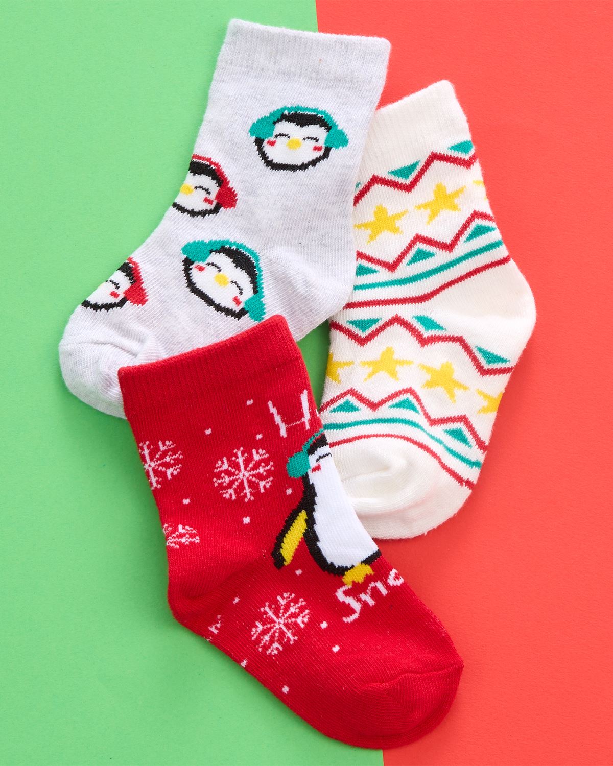 6 Pairs Family Christmas Cotton Rich Socks