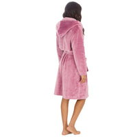 Slumber Hut Womens Polished Hooded Dressing Gown