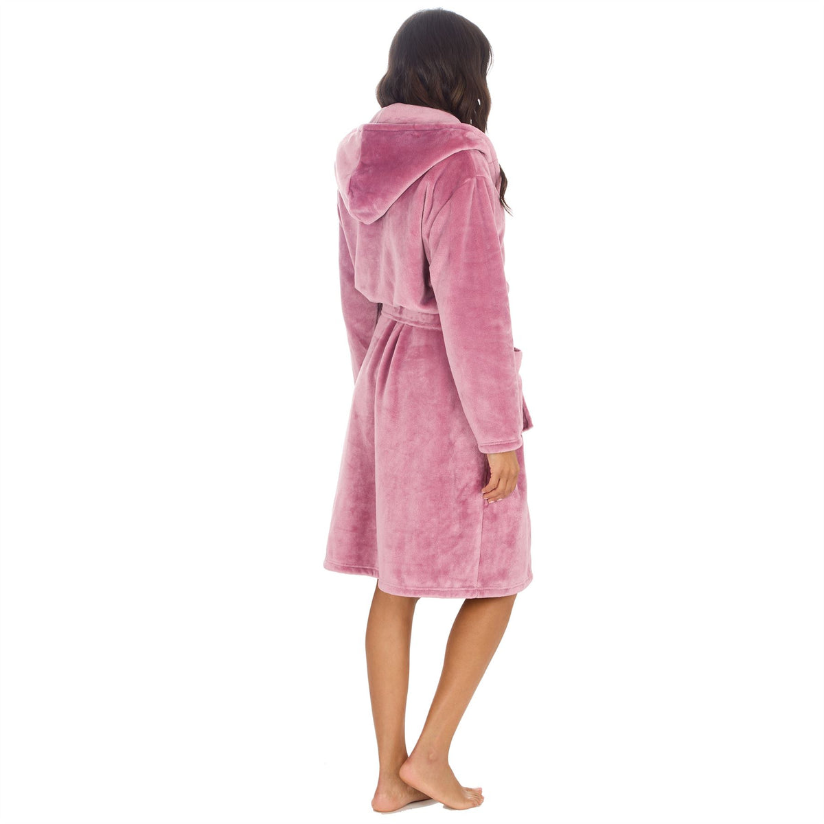 Slumber Hut Womens Polished Hooded Dressing Gown