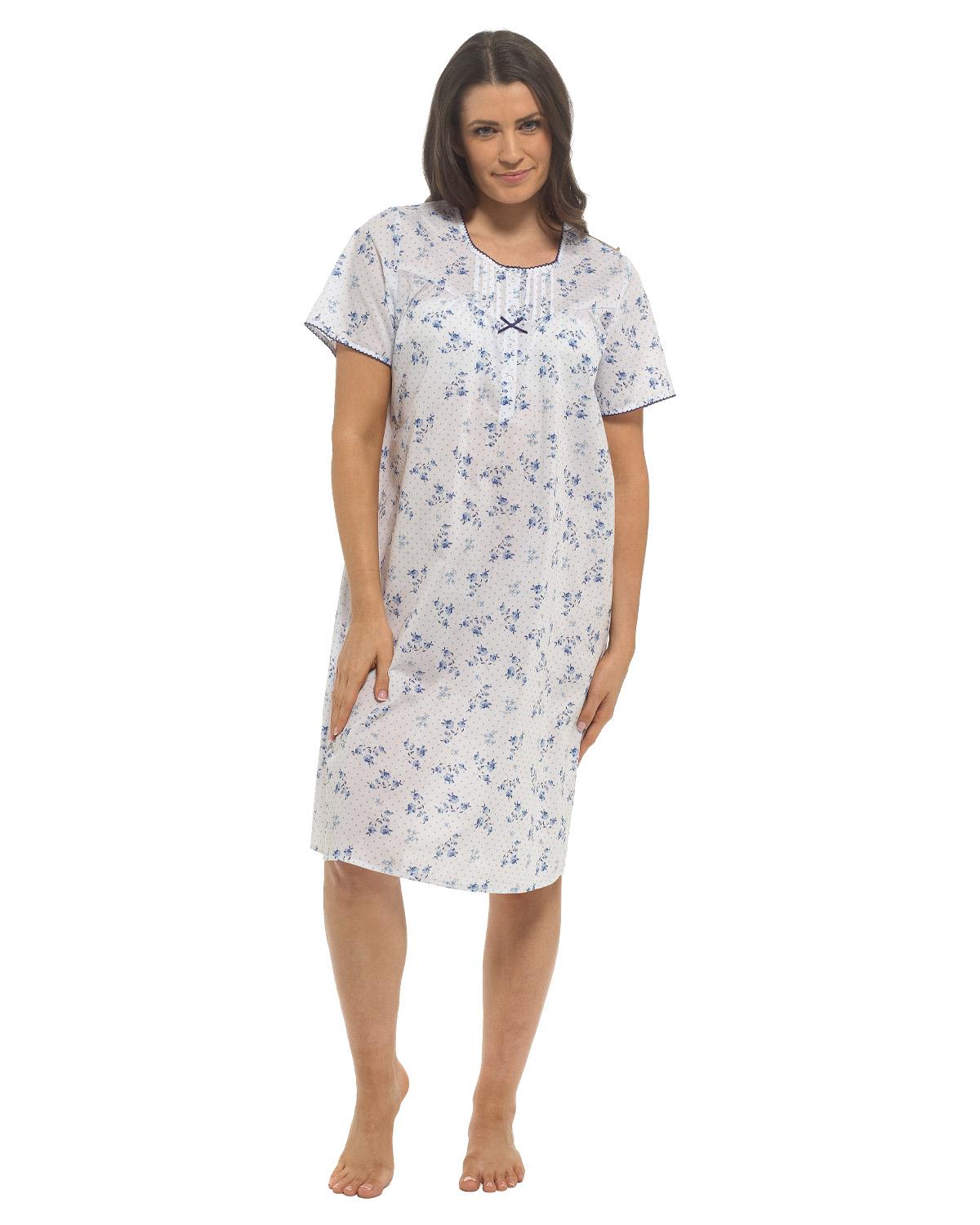 Slumber Hut Womens Woven Short Sleeve Floral Nightie