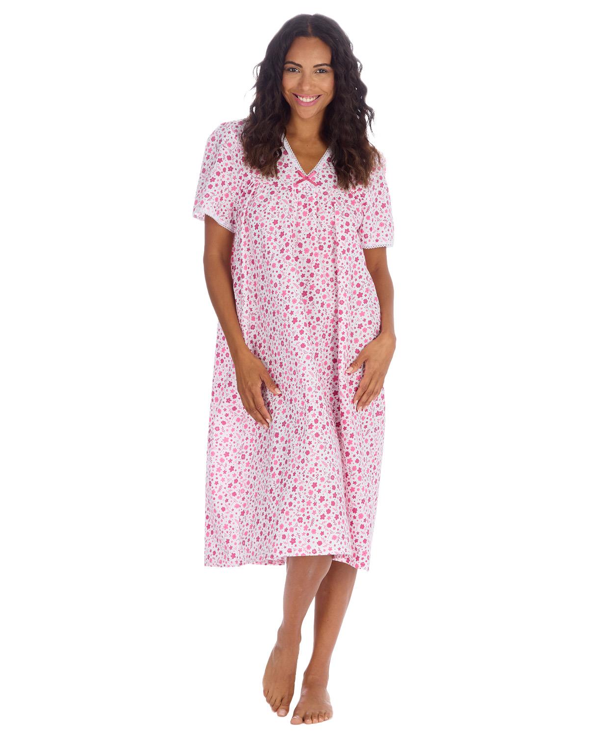 Countess Christie Womens Open Back Woven Poplin Nightie