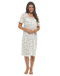 Slumber Hut Womens Short Sleeve Floral Nightie