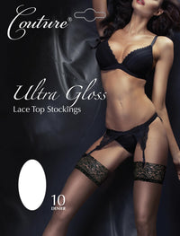Couture Ultra Gloss Lace Top Stockings