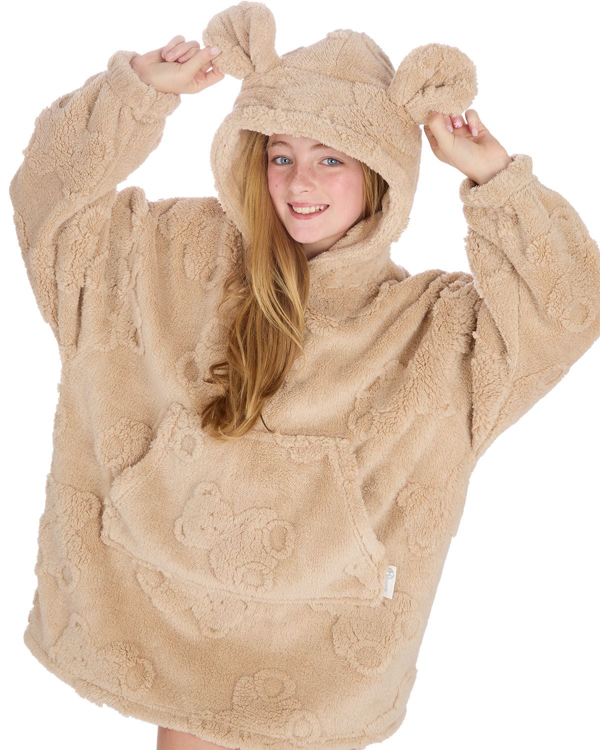 Huggable Kids Teddy Plush Fleece Hoodie