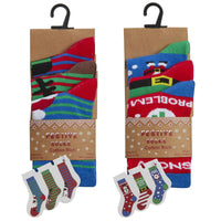 6 Pairs Family Christmas Cotton Rich Socks
