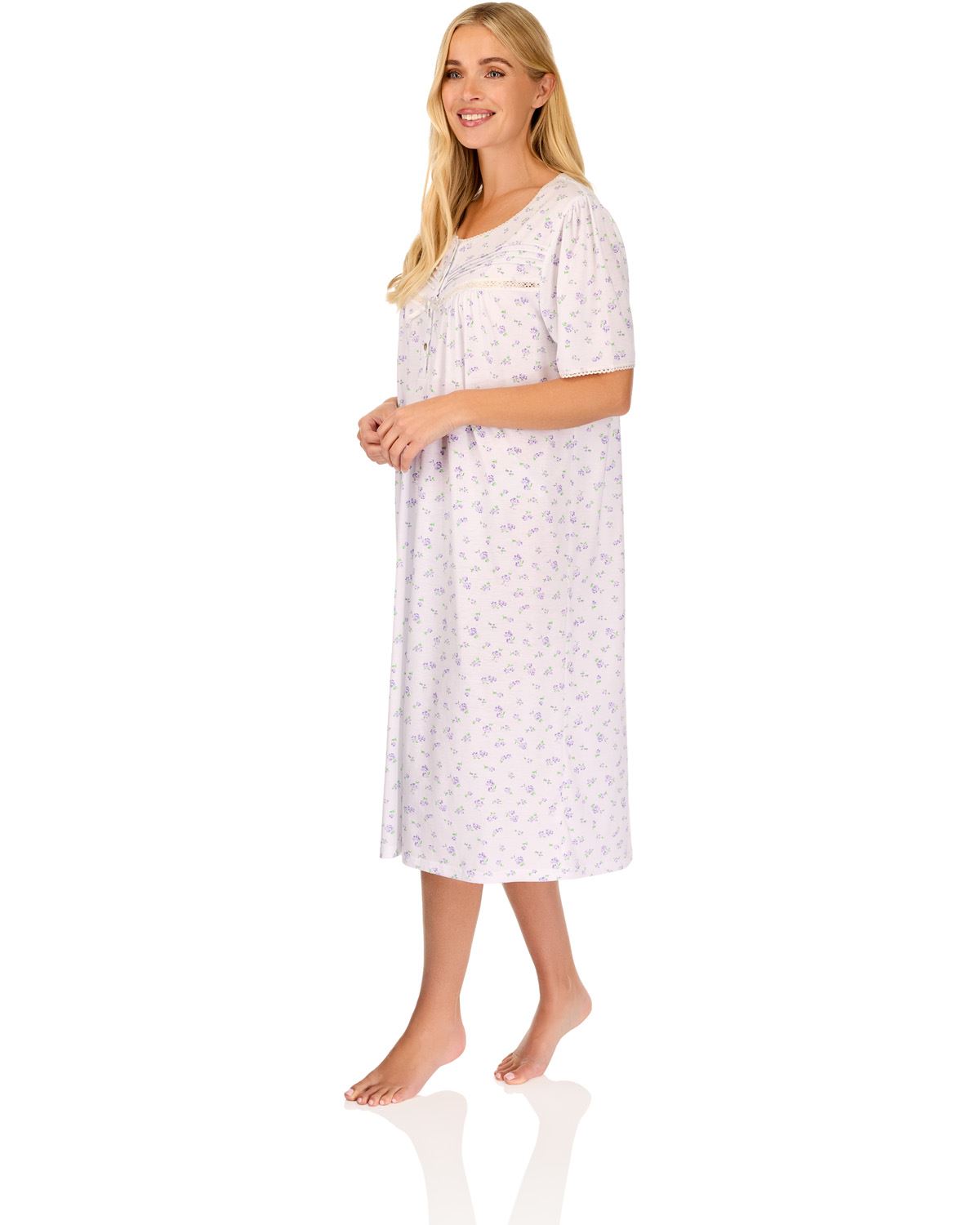 La Marquise Womens 'Vintage Blossoms' Short Sleeve Nightie