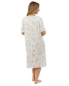 Marlon Womens 40" Watercolour Satin Short Sleeve Nightie