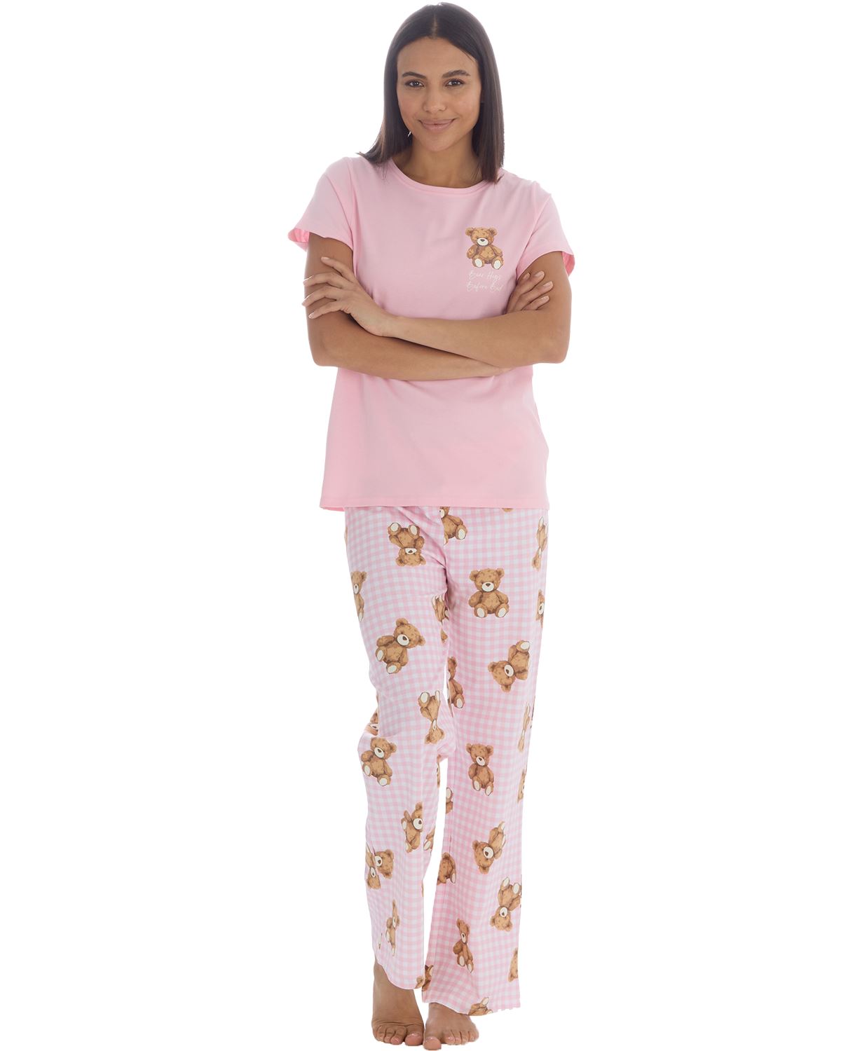 Forever Dreaming Womens Short Sleeve Tee & Long Cotton Pyjamas
