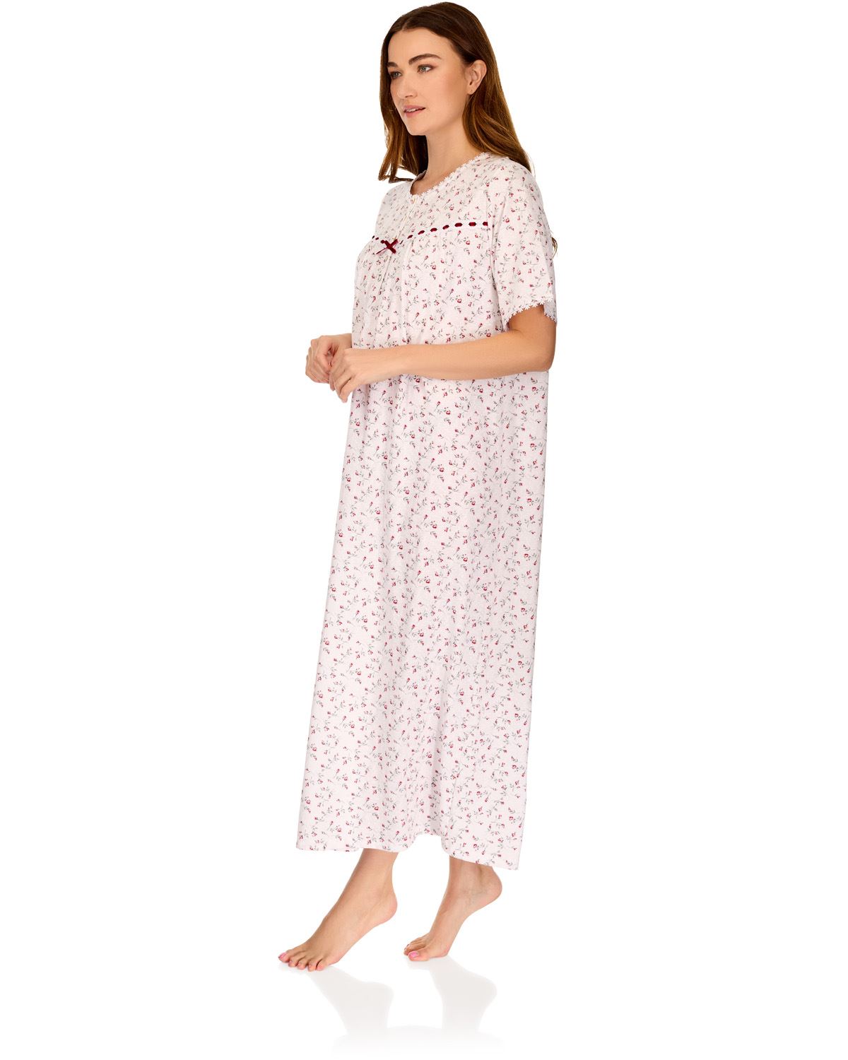 La Marquise Womens 'Velvet Rose' Short Sleeve Nightie