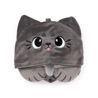 Hoodeazzz Adoramals Plush Memory Foam Travel Pillow & Hood