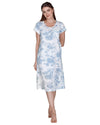 La Marquise Womens Vintage Bouquet Short Sleeve 43" Jersey Nightie