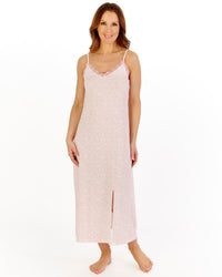 Gaspe by Slenderella Womens 47" Leopard Print Chemise