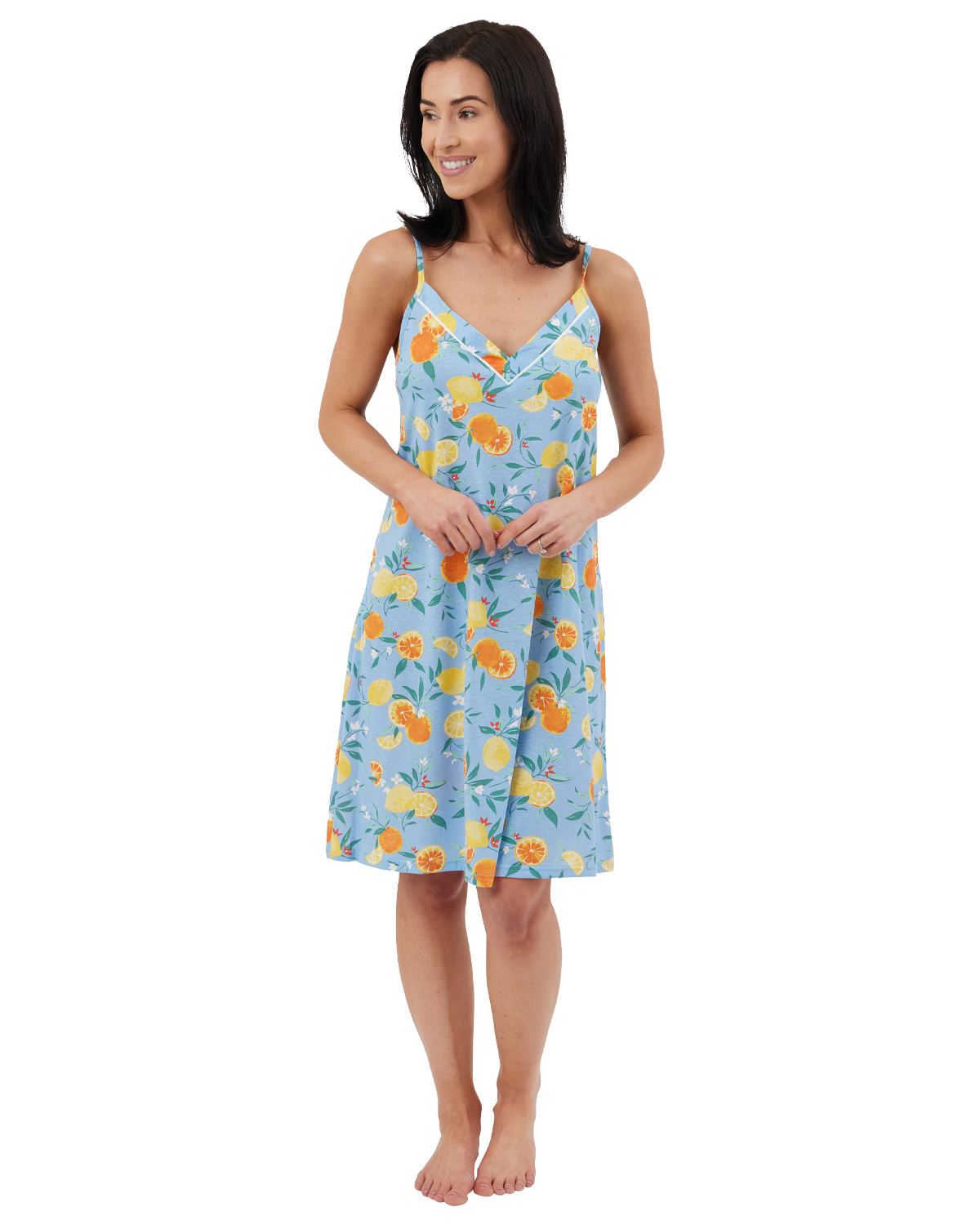 Indigo Sky Womens Lemon Fruit 36" Chemise