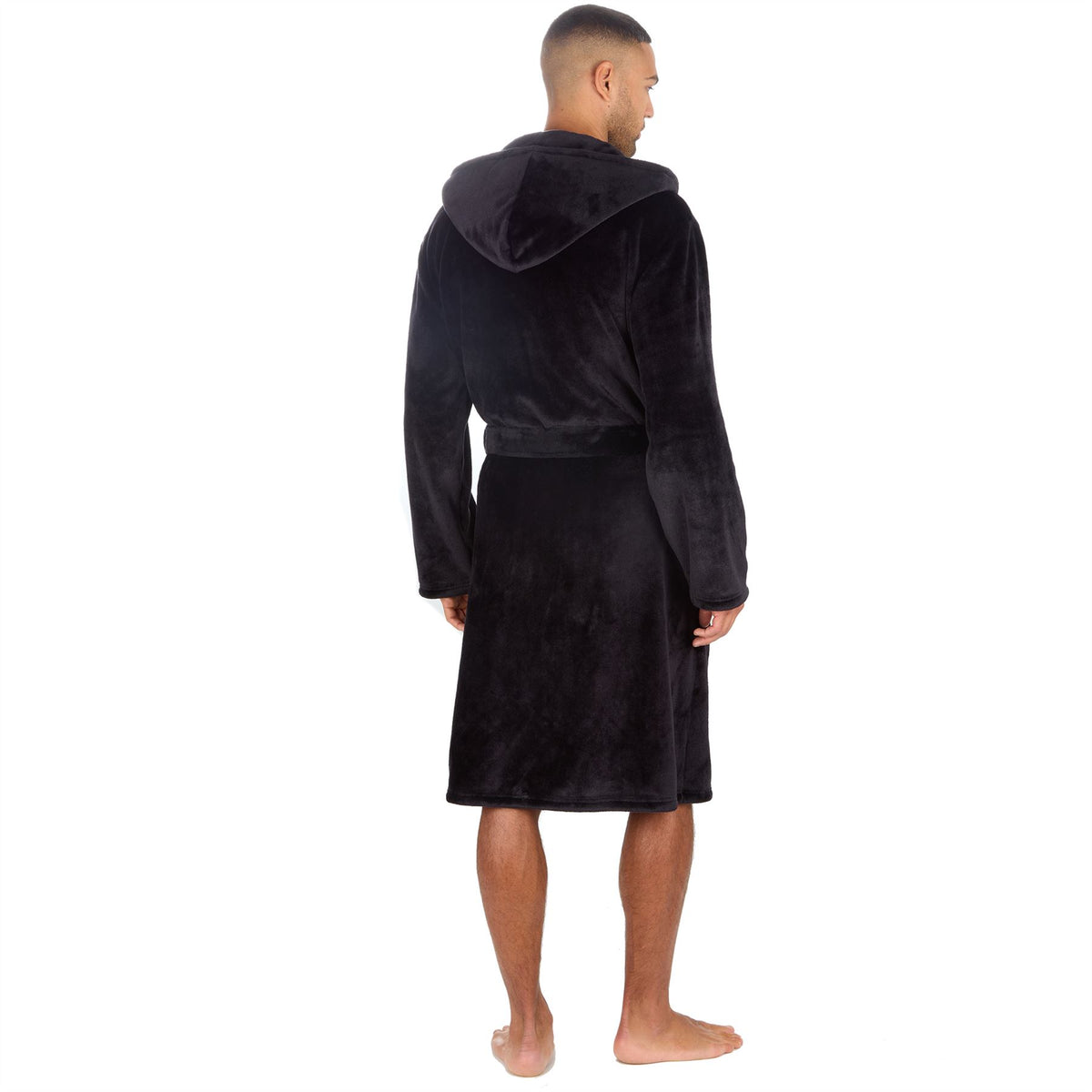 Slumber Hut Mens Polished Hooded Dressing Gown