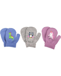 3 Pack Baby & Toddler Knit Mittens