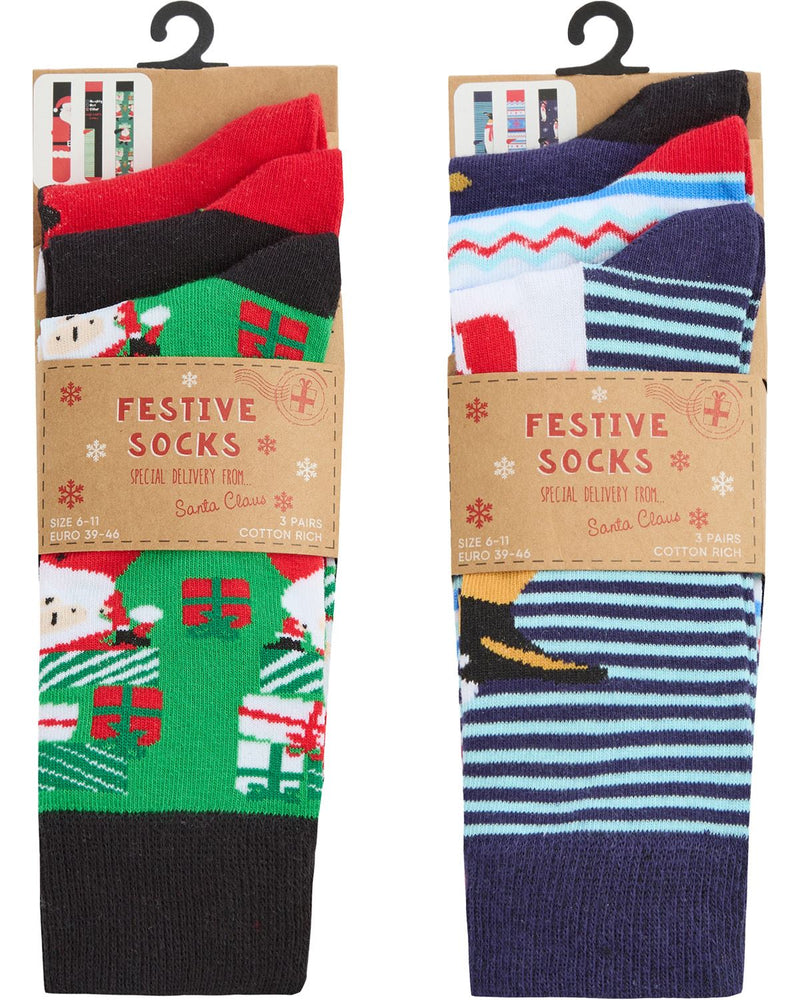 6 Pack Family Christmas Socks