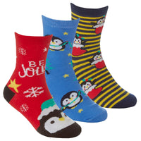 6 Pairs Family Christmas Cotton Rich Socks