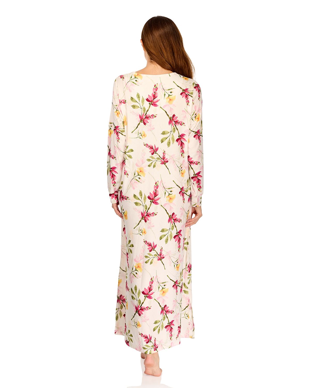 La Marquise Womens 'Berry & Blue' 43" & 50" Long Sleeve Jersey Nightie