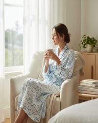 La Marquise 'Moonlit Tulip' Piped Long Sleeve Wrap